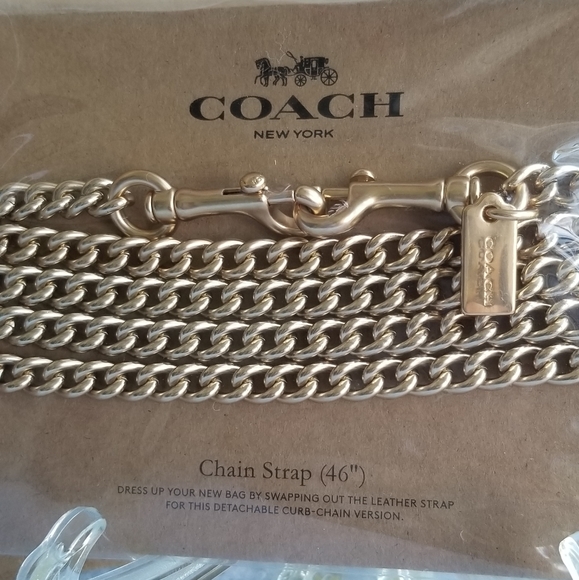 Coach Goldtone Crossbody Chain Replacement Strap Versatile Stylish - Picture 6 of 7